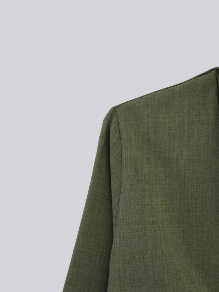 【 10月上旬発送予定 】drape neck asymmetric blouse