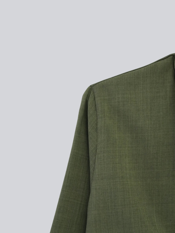 【 10月上旬発送予定 】drape neck asymmetric blouse