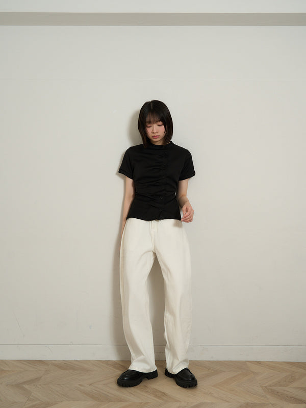 twist button check top
