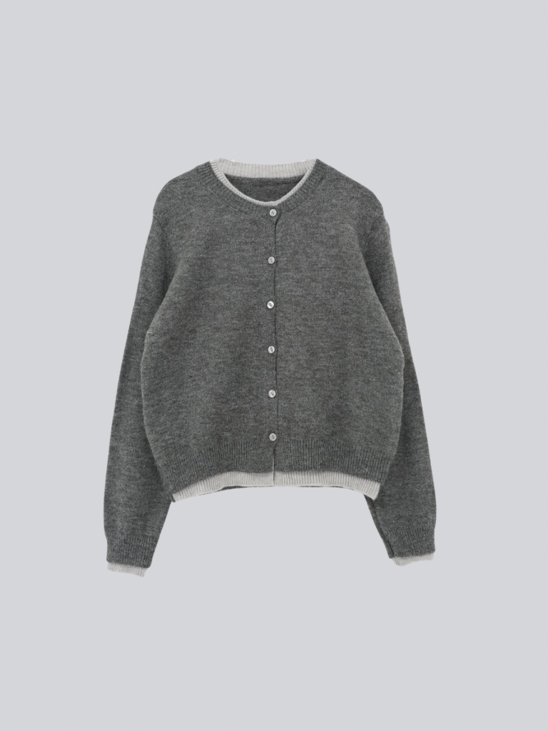 layered knit cardigan