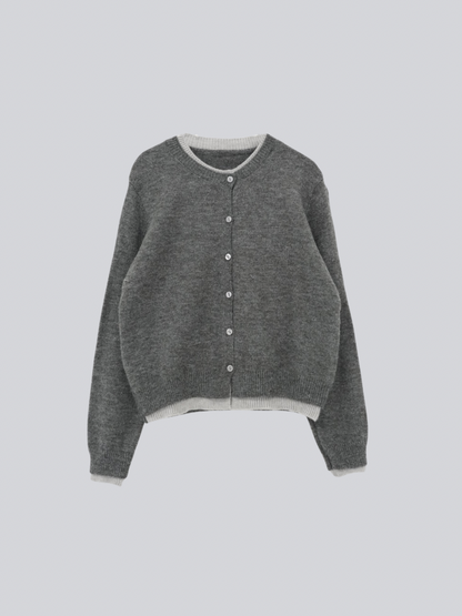 layered knit cardigan