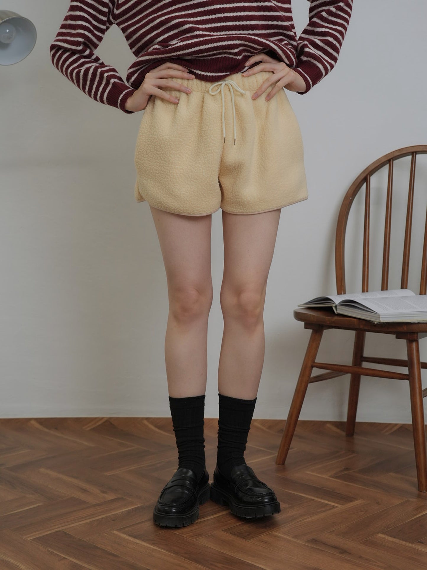 fleece short pants