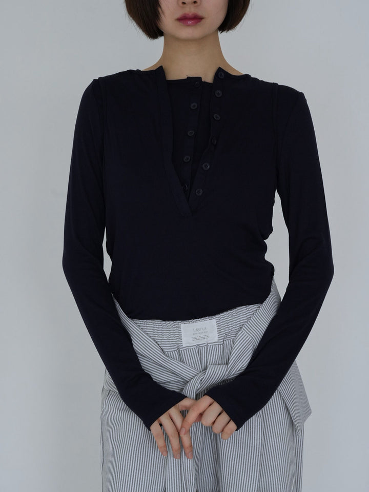 cutout layered tee