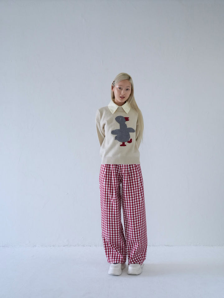 【 10月上旬発送予定 】duck knit sweater