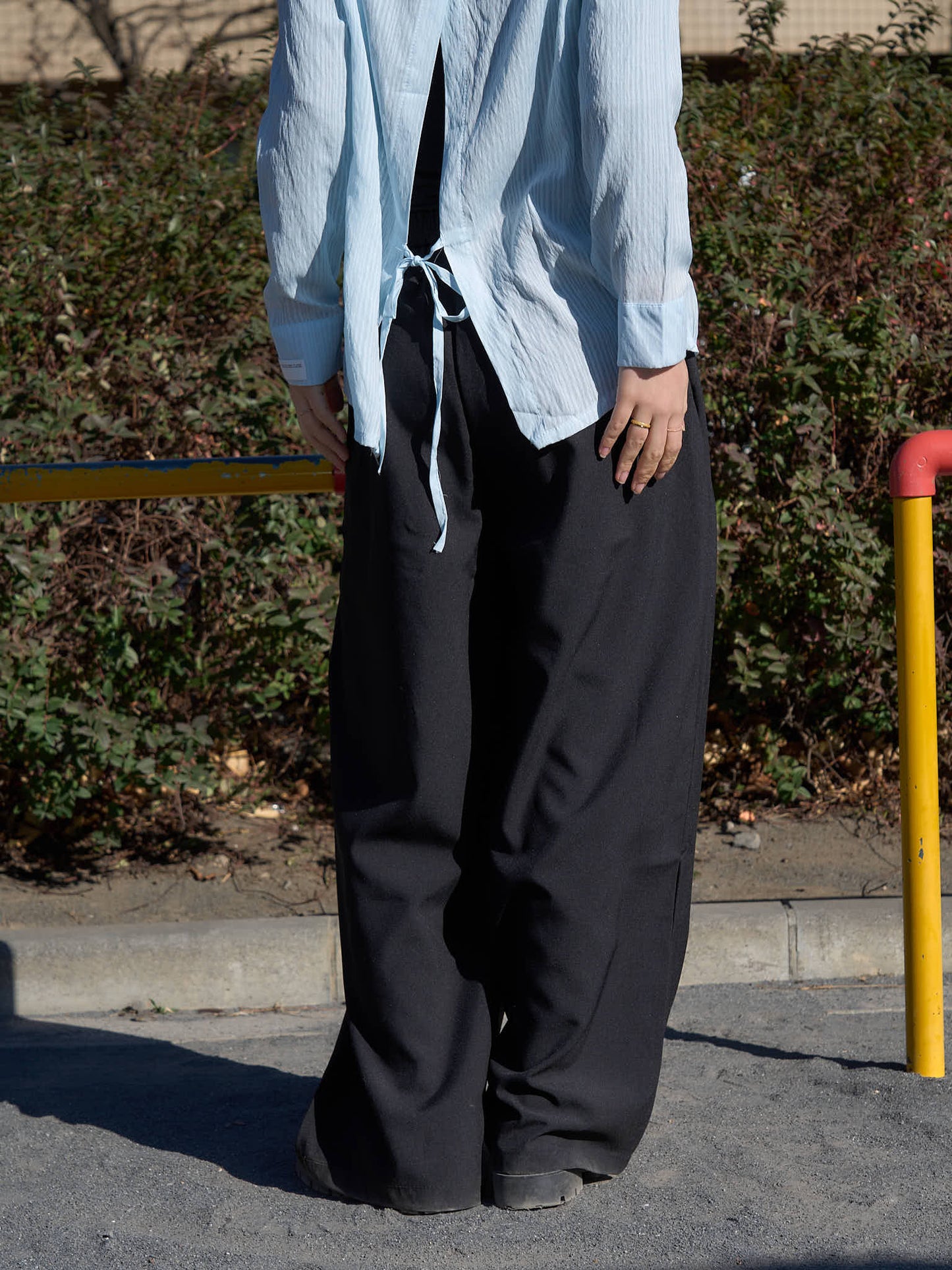 アシンメトリー ワイドパンツ 大人カジュアル レディース Uenui