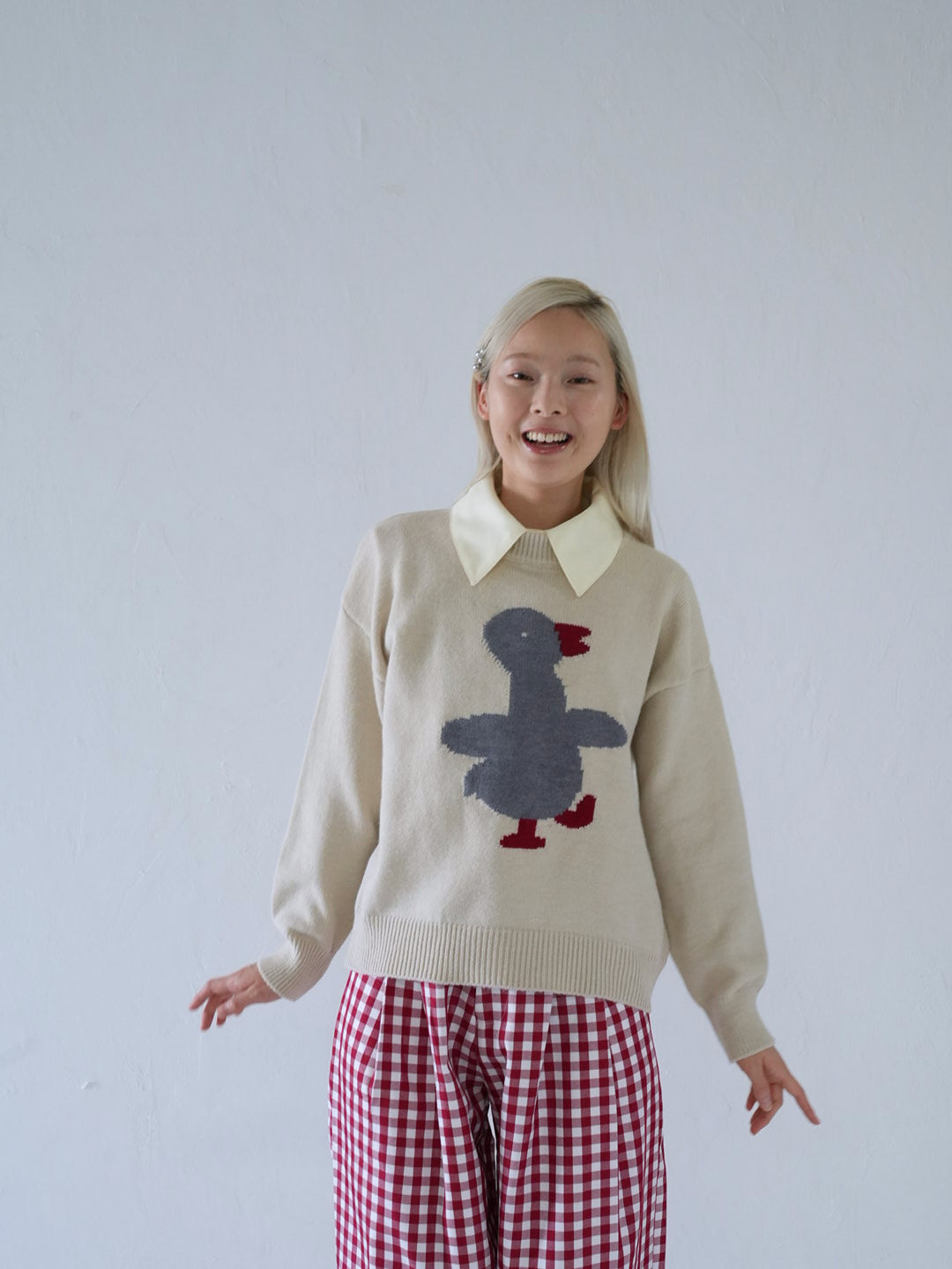 【 10月上旬発送予定 】duck knit sweater