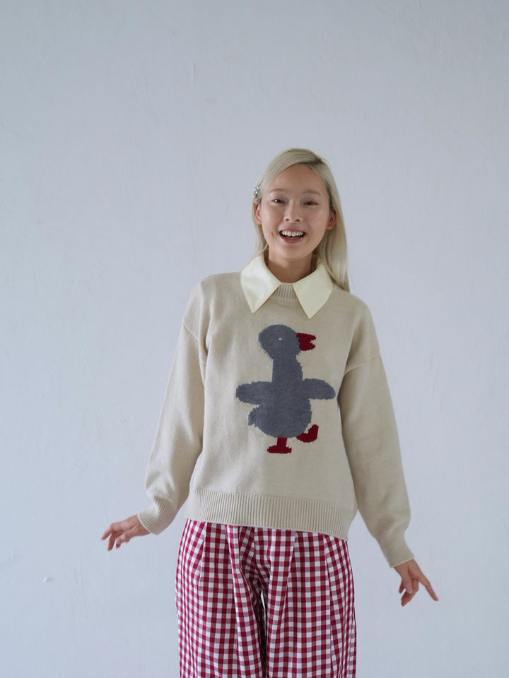 【 10月上旬発送予定 】duck knit sweater