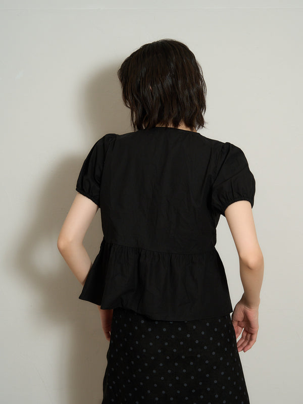 ribbon flare blouse