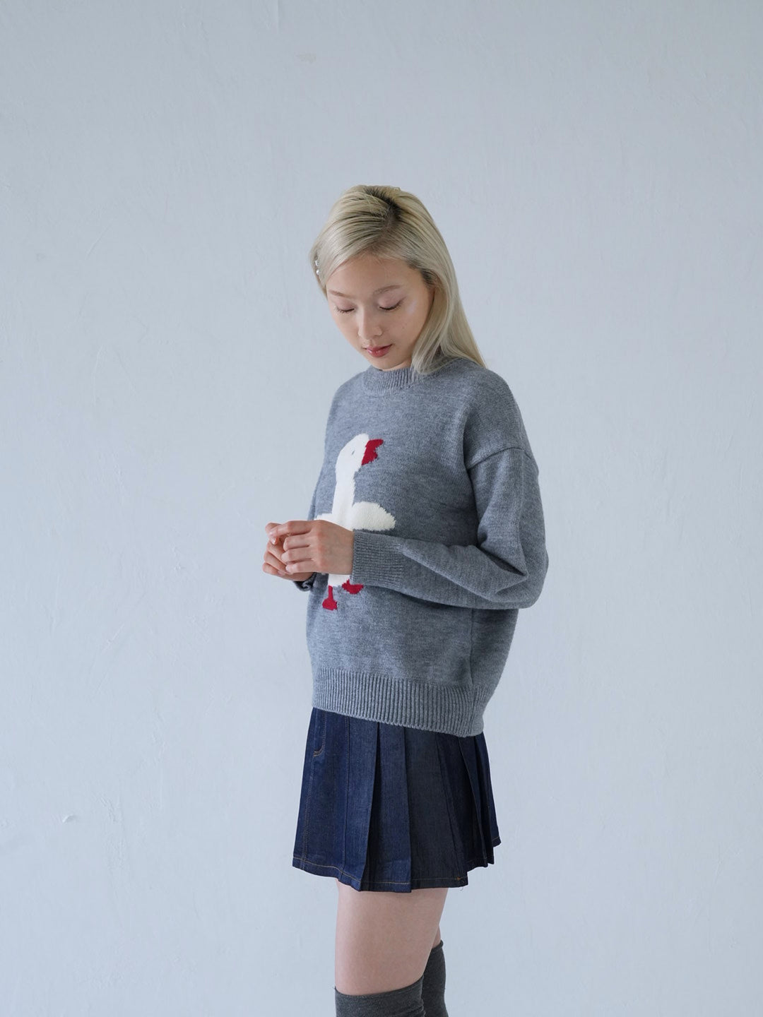 【 10月上旬発送予定 】duck knit sweater