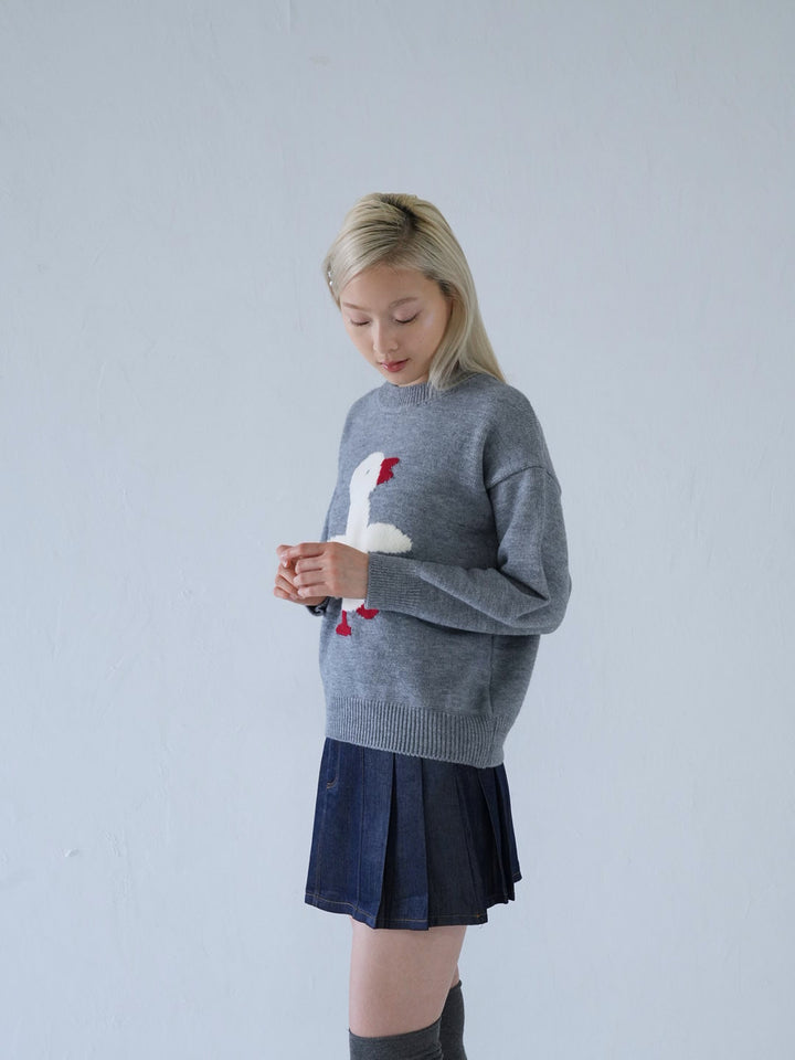 【 10月上旬発送予定 】duck knit sweater