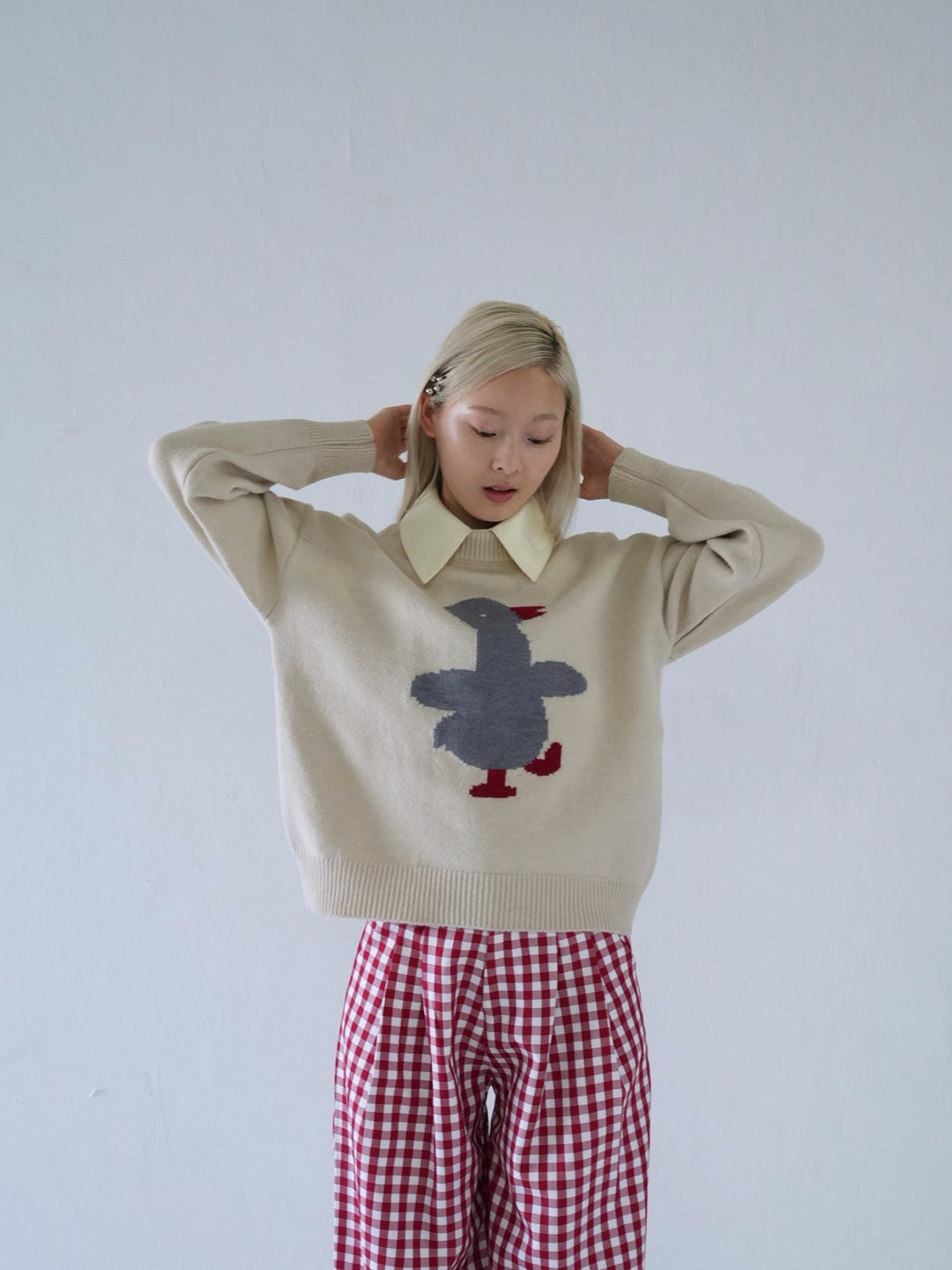 【 10月上旬発送予定 】duck knit sweater