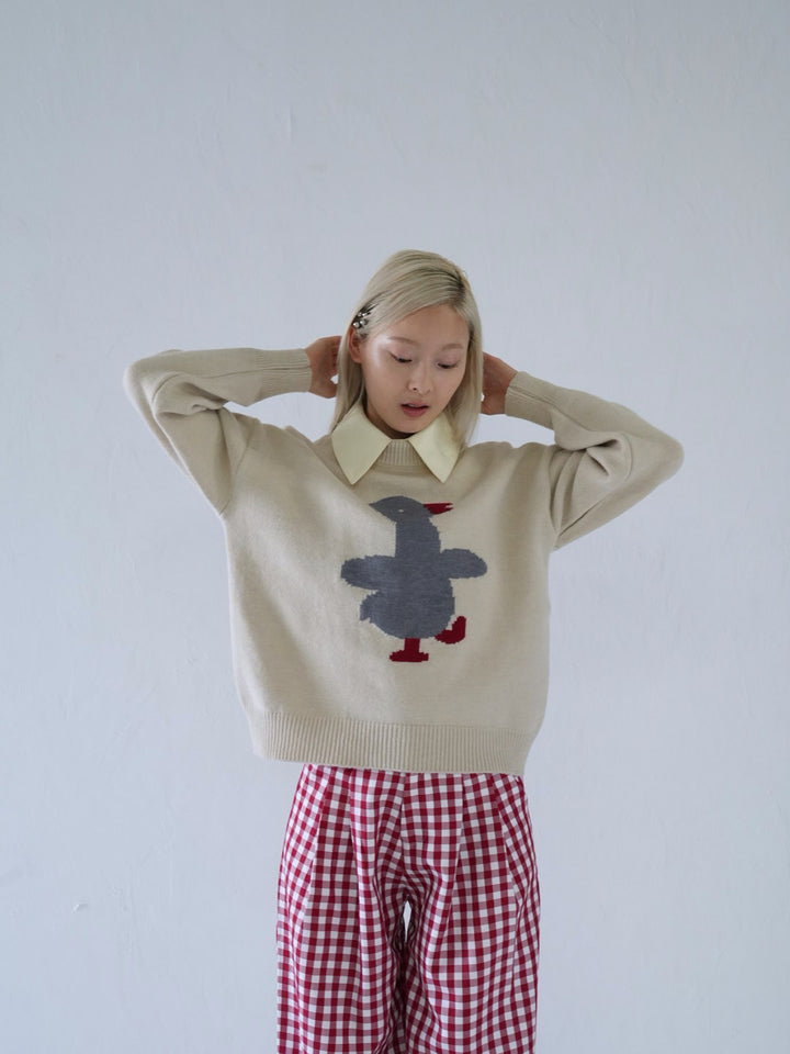 【 10月上旬発送予定 】duck knit sweater