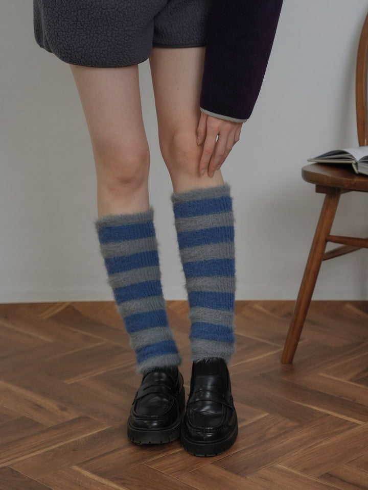 border knit leg warmer