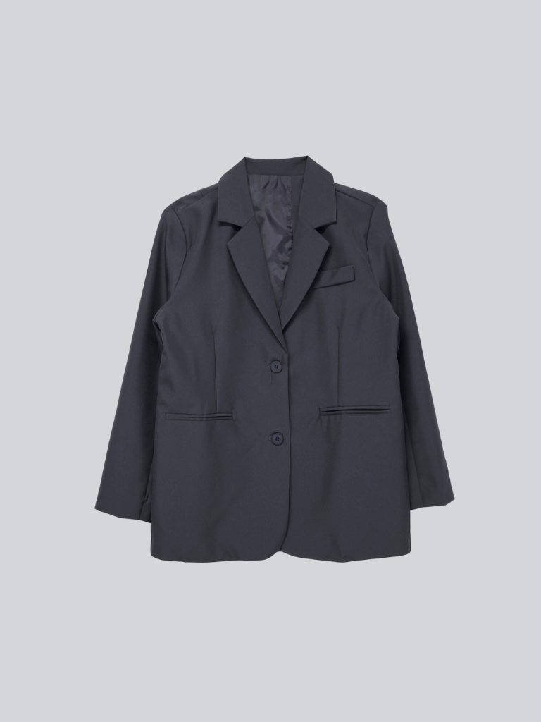 diagonal back slit jacket