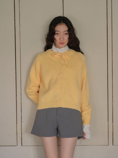 ribbon tie knit cardigan