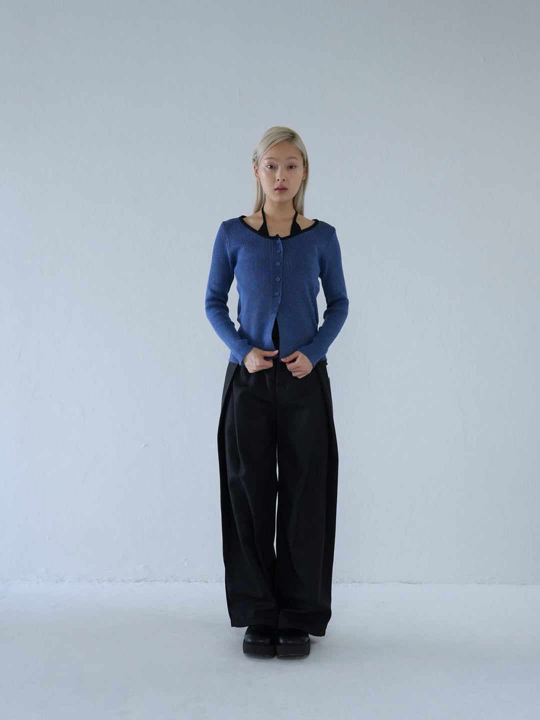 【 10月上旬発送予定 】layered rib knit top