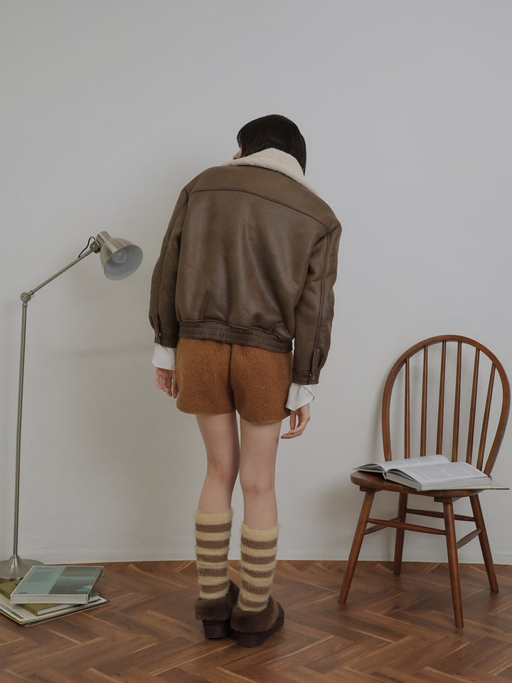 border knit leg warmer