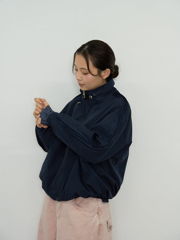 stand collar blouson