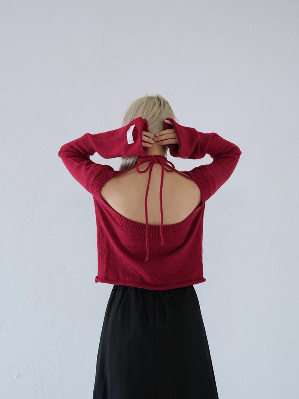 tie ribbon knit