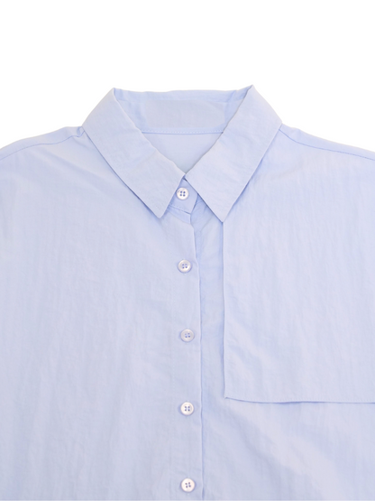 wrinkle cropped shirt