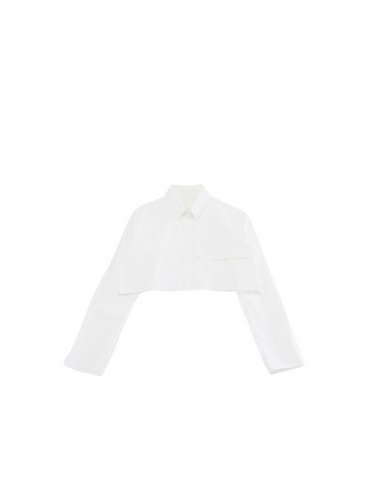 wrinkle cropped shirt