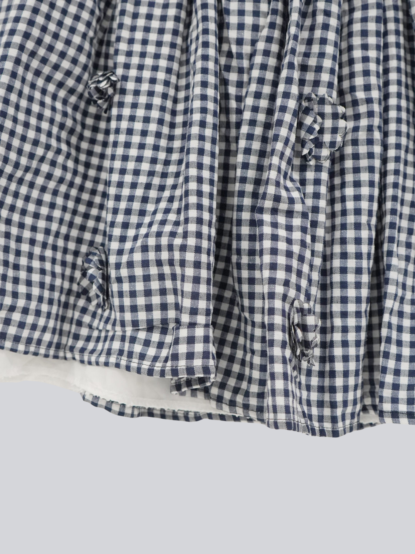 navy check skirt