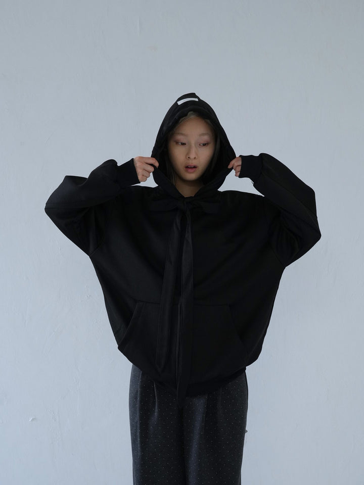 【 10月上旬発送予定 】ribbon zip-up hoodie