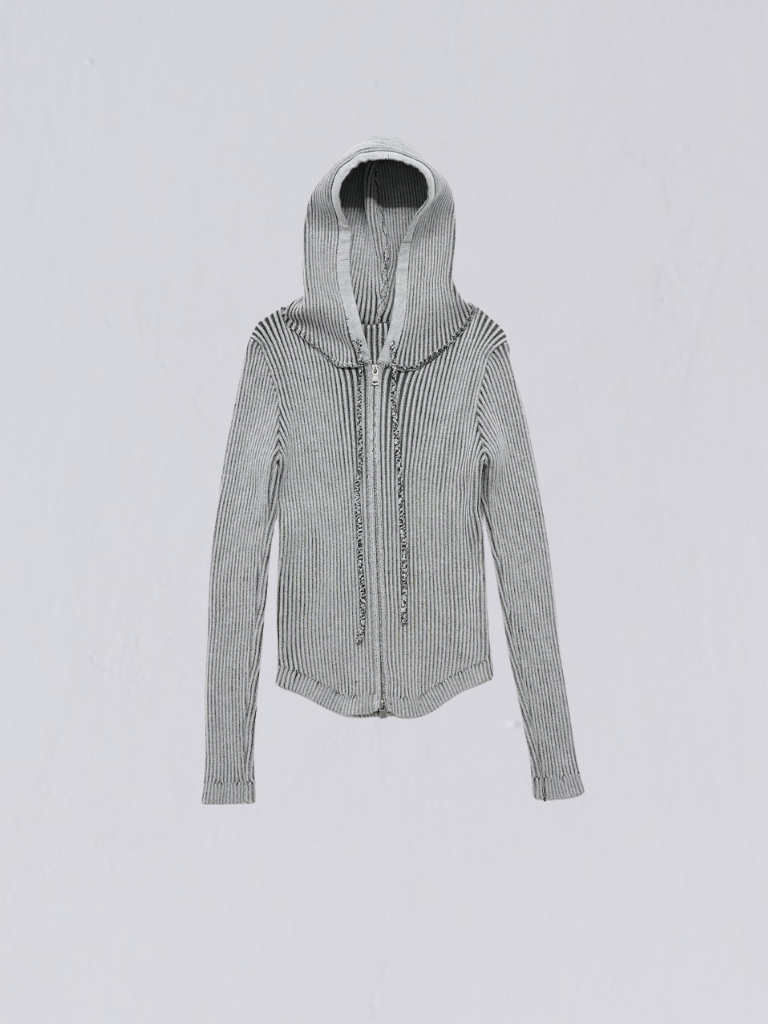 【10月6日発送予定】double zip rib knit