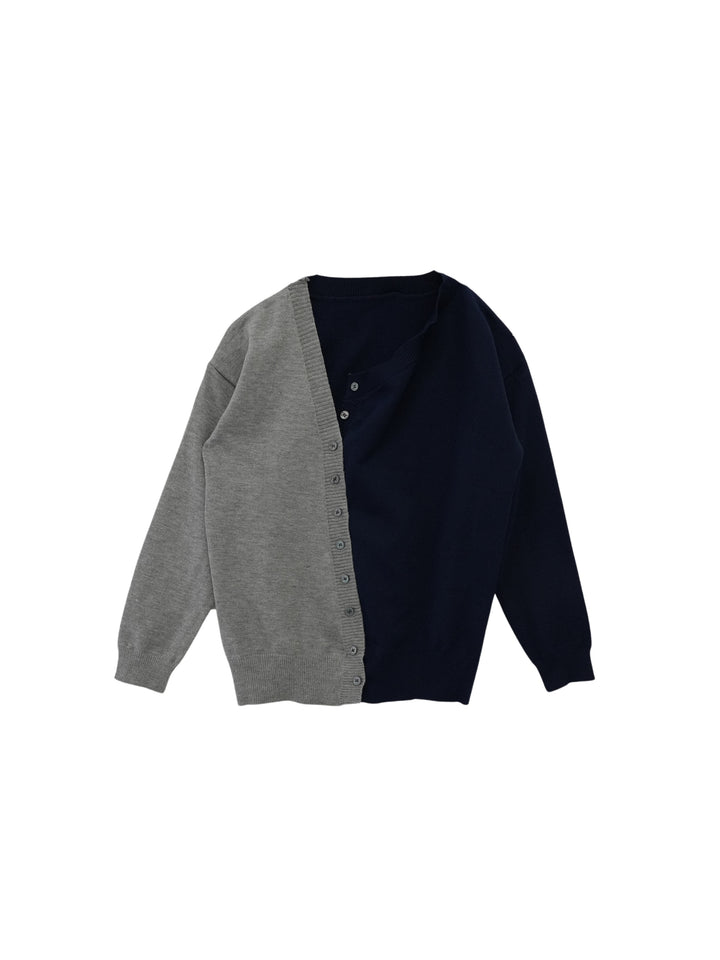 bi-color unique cardigan