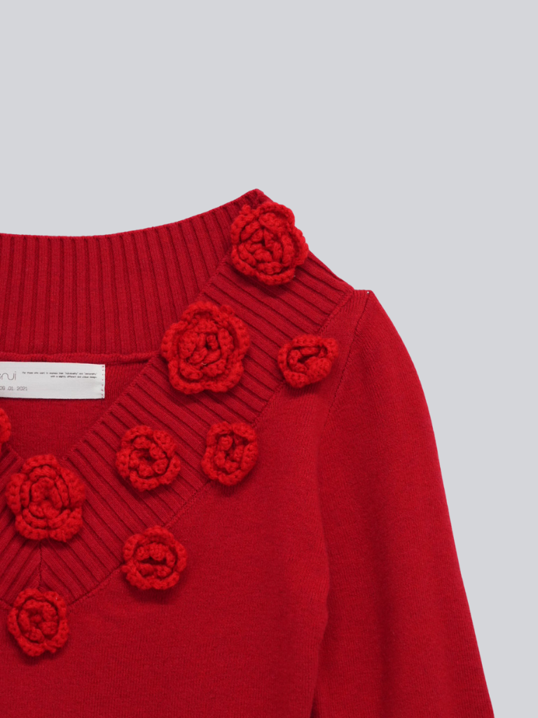 flower knit top