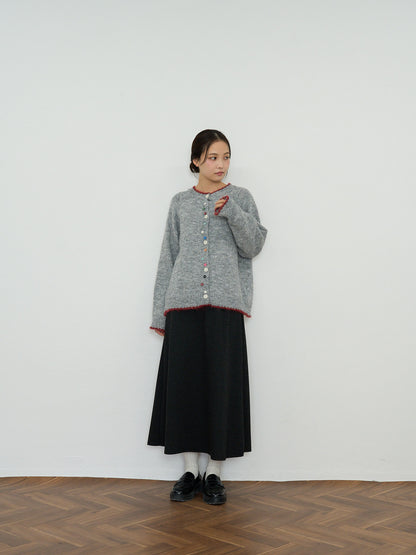 color button knit cardigan
