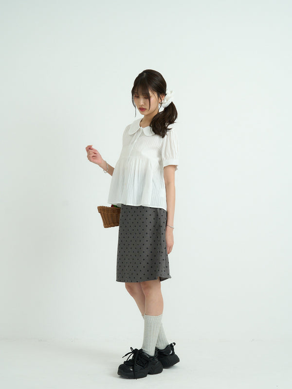 polka dot  midi skirt