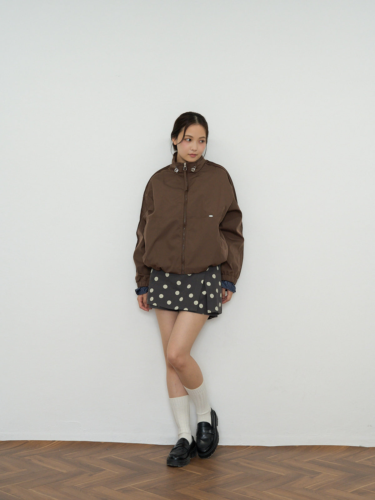 stand collar blouson