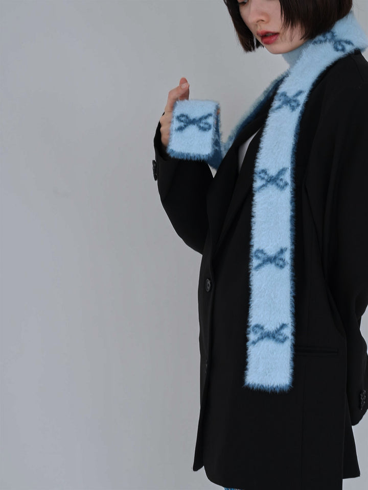 ribbon fur scarf