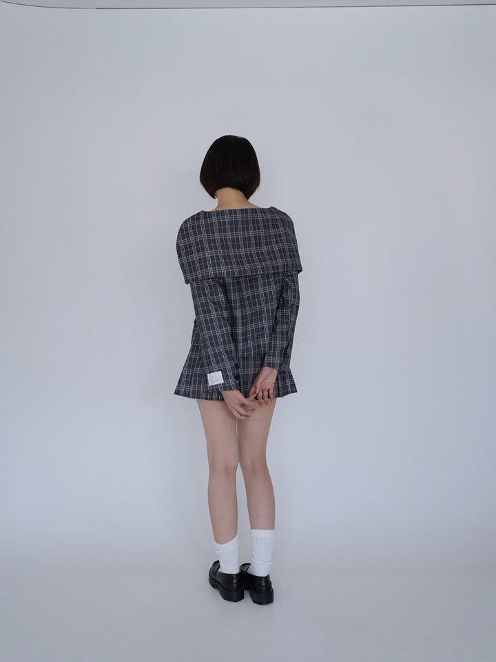 【8月26日発送予定】3piece check jacket and skirt