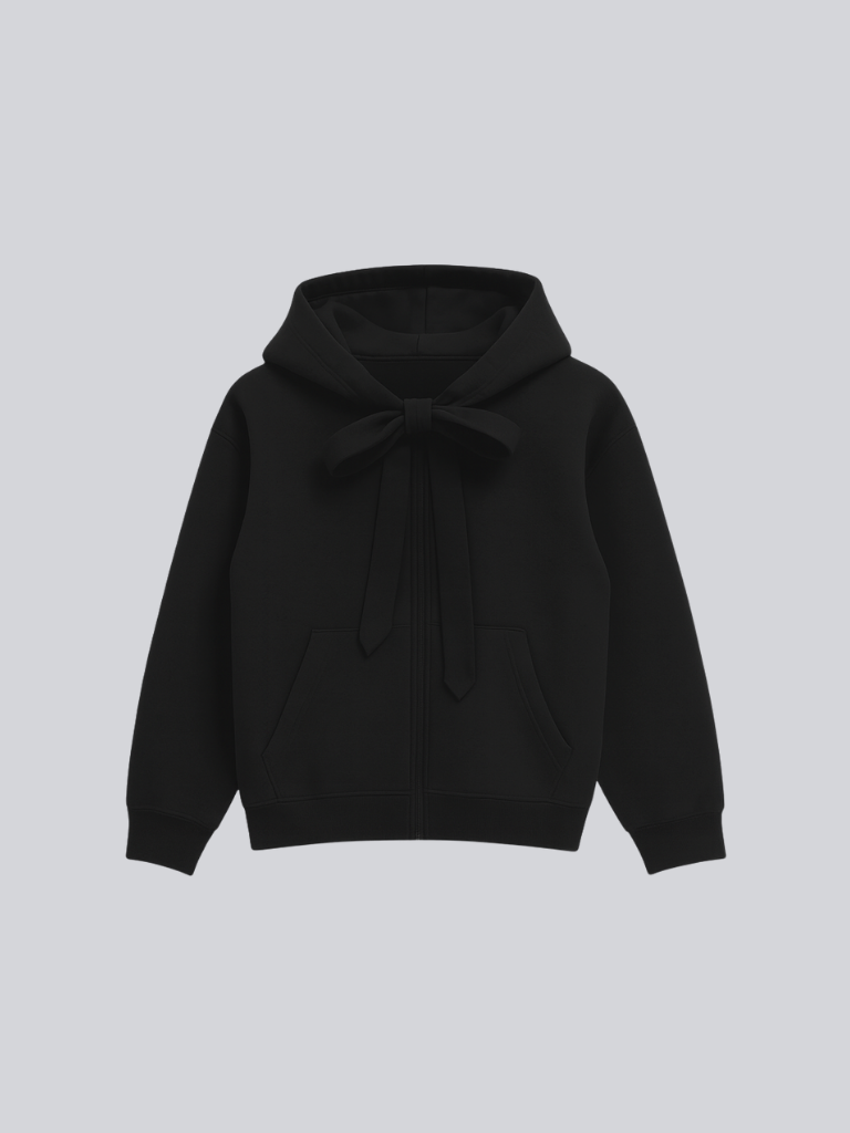 【 10月上旬発送予定 】ribbon zip-up hoodie