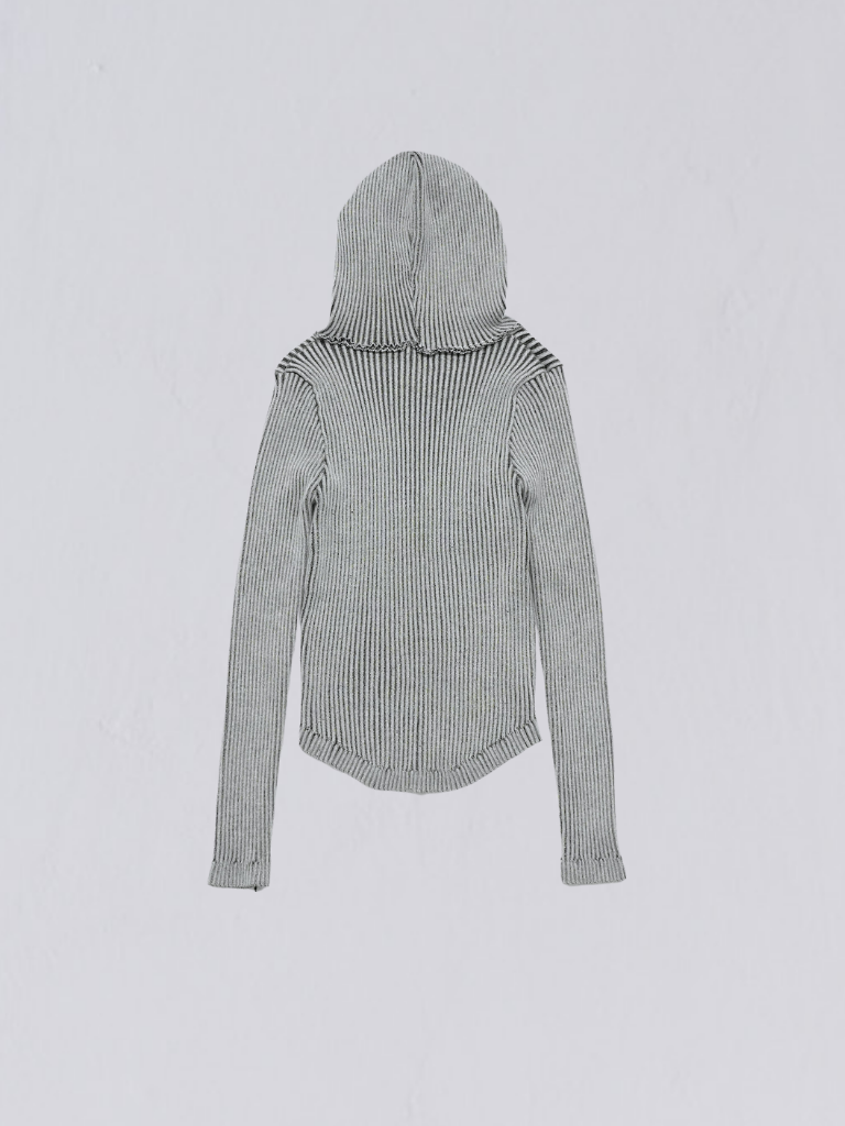 【10月6日発送予定】double zip rib knit