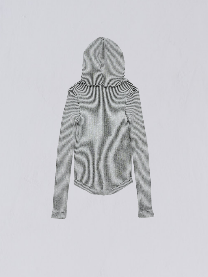 【10月6日発送予定】double zip rib knit