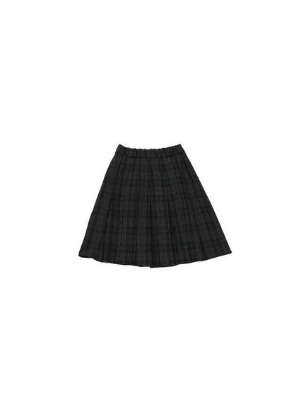 check pleats skirt