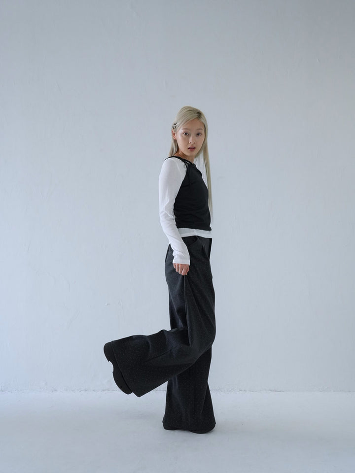 【 10月上旬発送予定 】dot pattern wide slacks