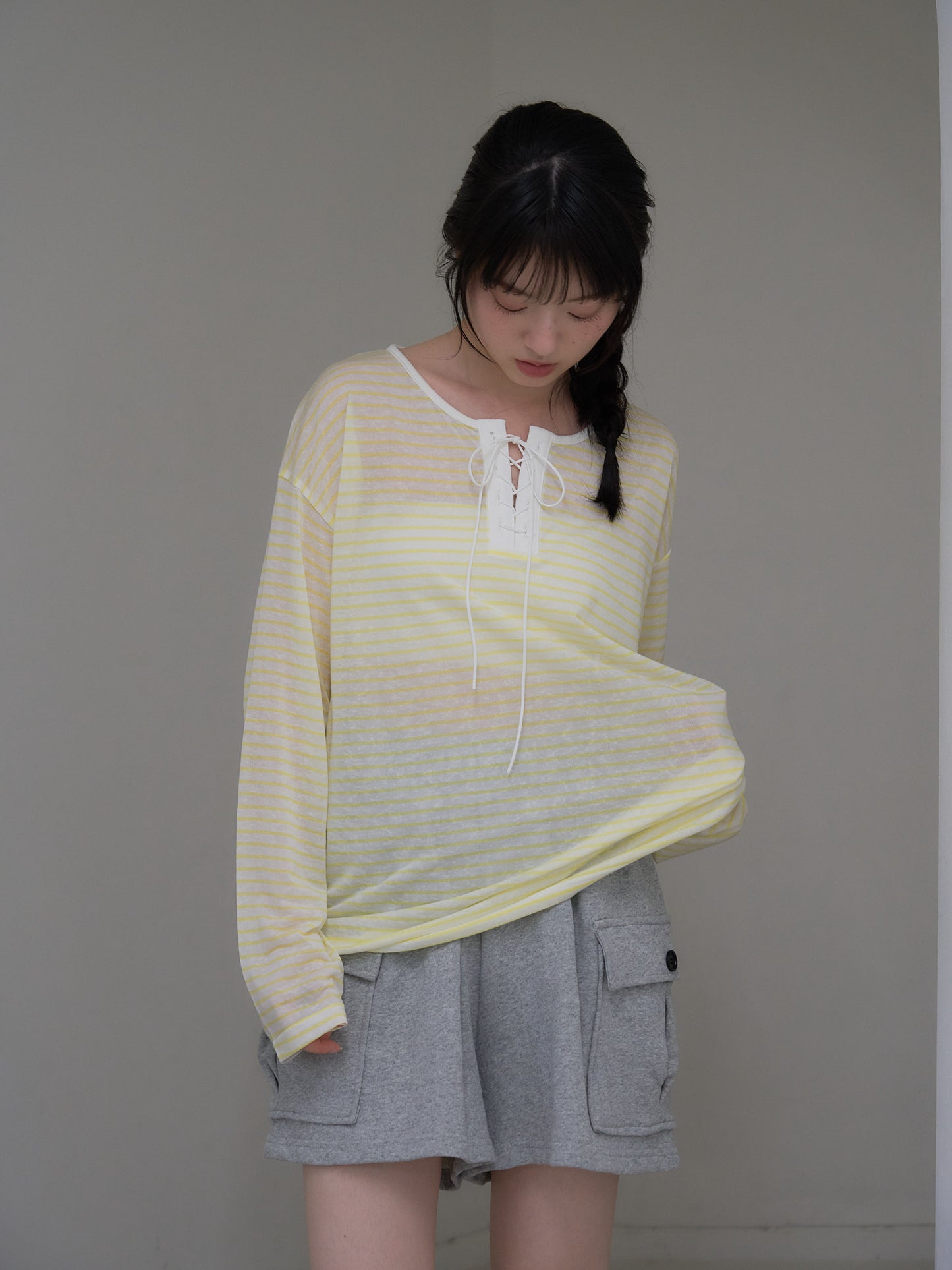 french border long sleeve knit