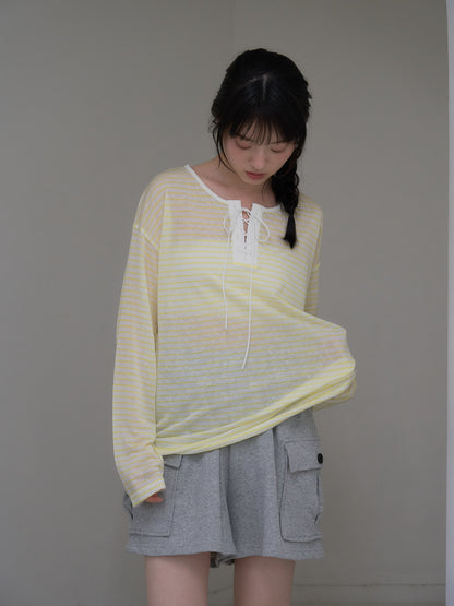 french border long sleeve knit