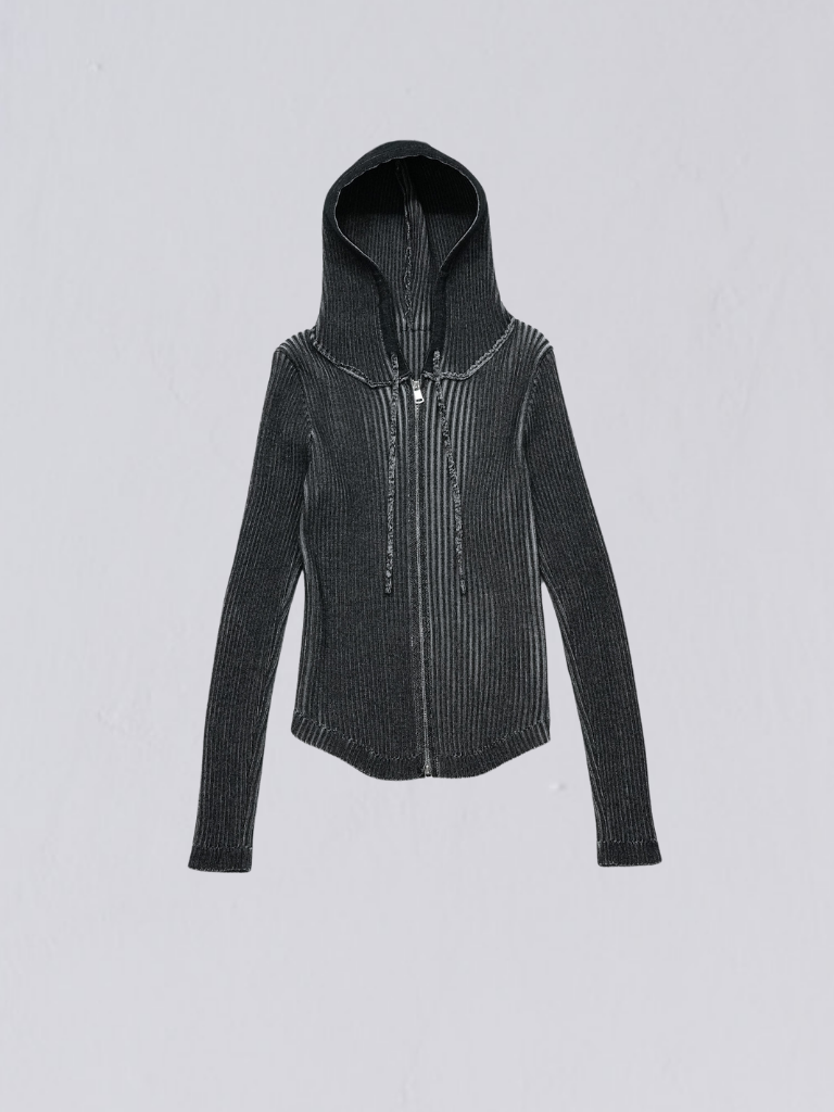 double zip rib knit