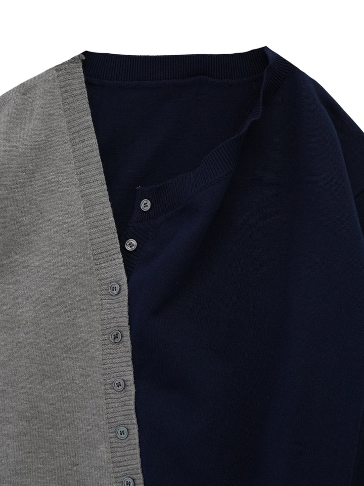 bi-color unique cardigan