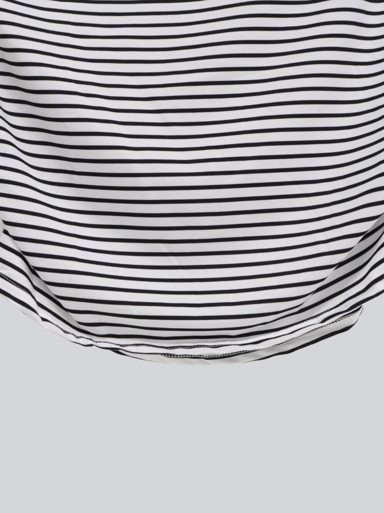 one shoulder border tee