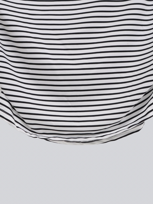 one shoulder border tee