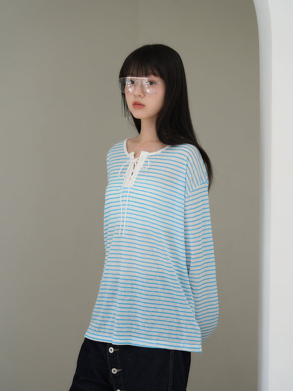 french border long sleeve knit