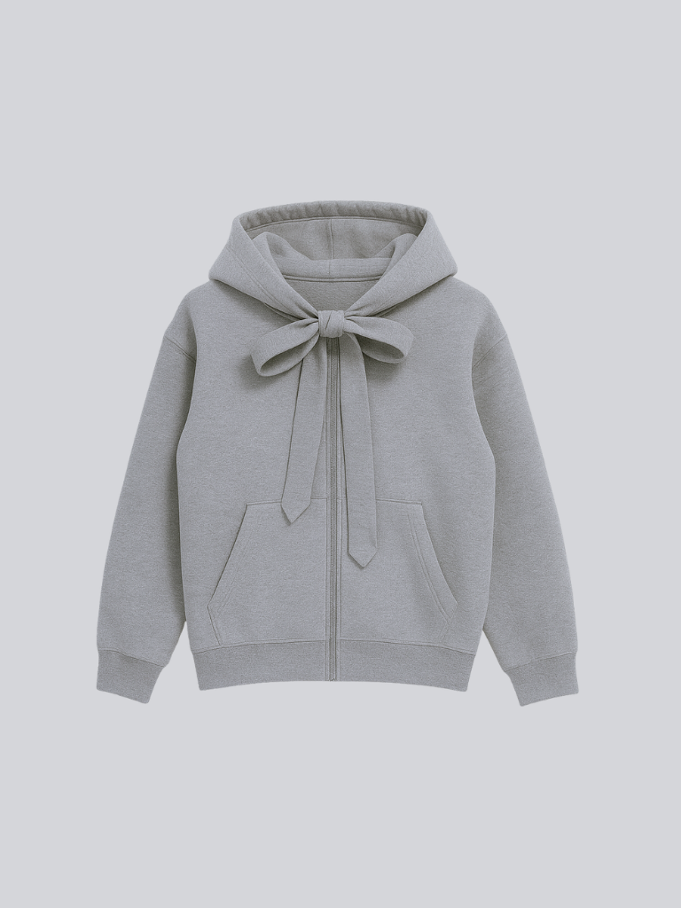 【 10月上旬発送予定 】ribbon zip-up hoodie