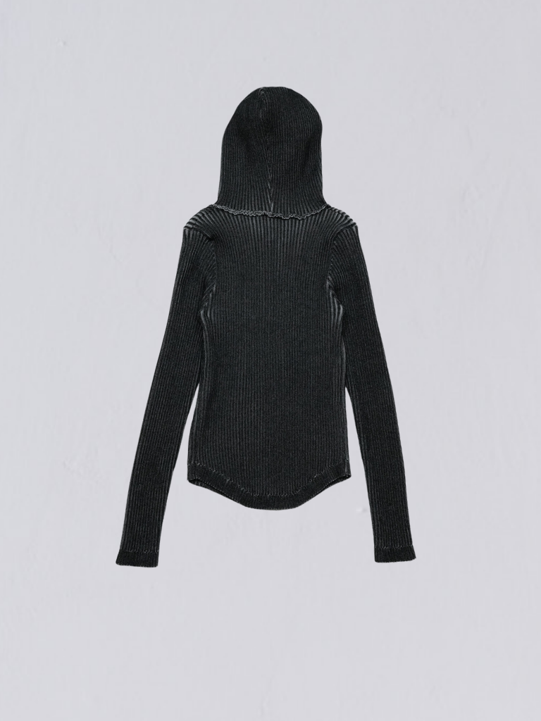 【10月6日発送予定】double zip rib knit