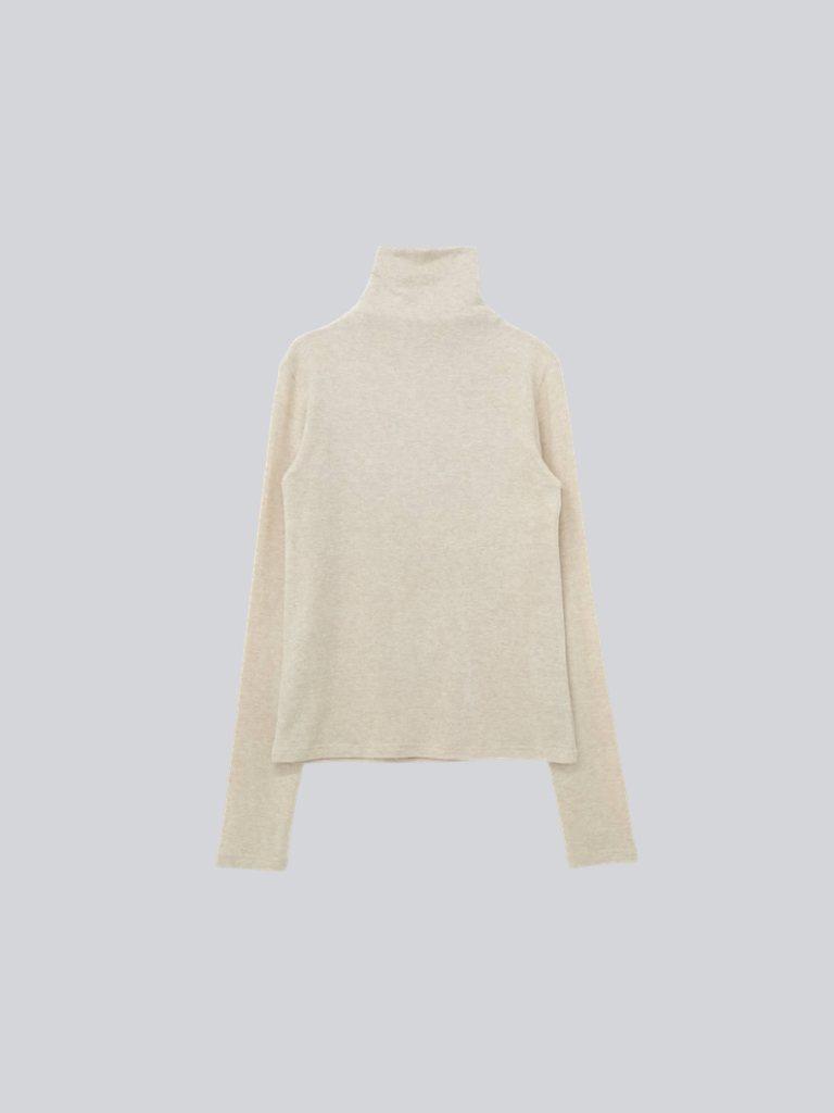 button high neck knit